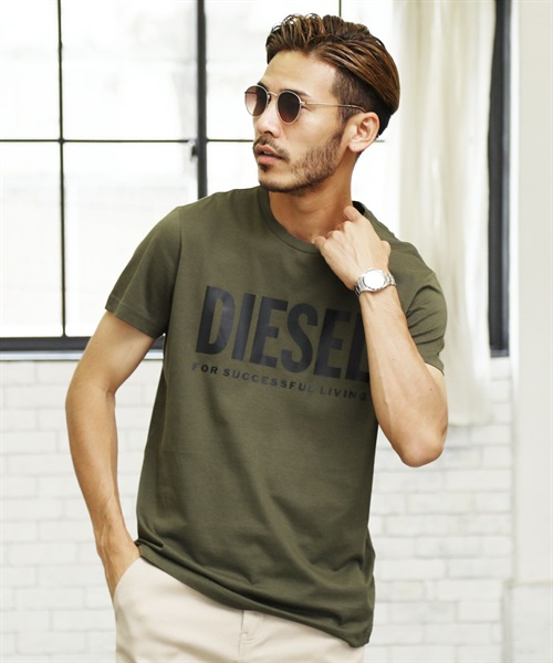 DIESEL T-Diego-Logo T-shirt│ディーゼル メンズ ロゴ Tシャツ