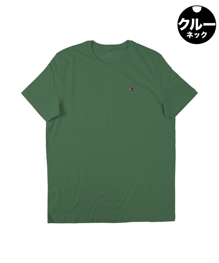 トミー ヒルフィガー TOMMY HILFIGER Core Flag Core Plus メンズ Tシャツ 男女兼用 クルーネック 半袖 ペア 綿 刺繍 ロゴ 【メール便】(7.Cウィロウ-海外S(日本M相当))