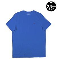 トミー ヒルフィガー TOMMY HILFIGER Core Flag Core Plus メンズ Tシャツ 男女兼用 クルーネック 半袖 ペア 綿 刺繍 ロゴ 【メール便】(11.Cチャイナブルー-海外S(日本M相当))