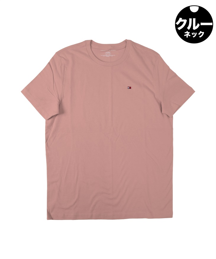 トミー ヒルフィガー TOMMY HILFIGER Core Flag Core Plus メンズ Tシャツ 男女兼用 クルーネック 半袖 ペア 綿 刺繍 ロゴ 【メール便】(6.Cクオーツ-海外S(日本M相当))