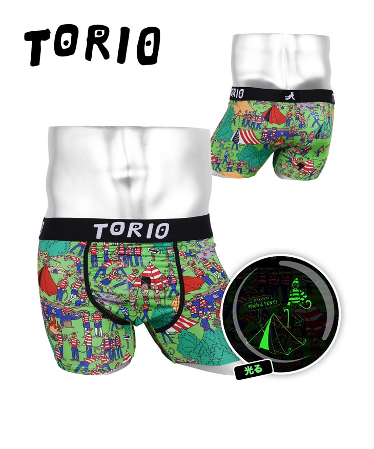 トリオ TORIO トリオ メンズ ボクサーパンツ2 ギフト ラッピング無料 おしゃれ かわいい かっこいい ツルツル おもしろ 芸能人 愛用  キャラクター キャラ(2.トーリー-XL)