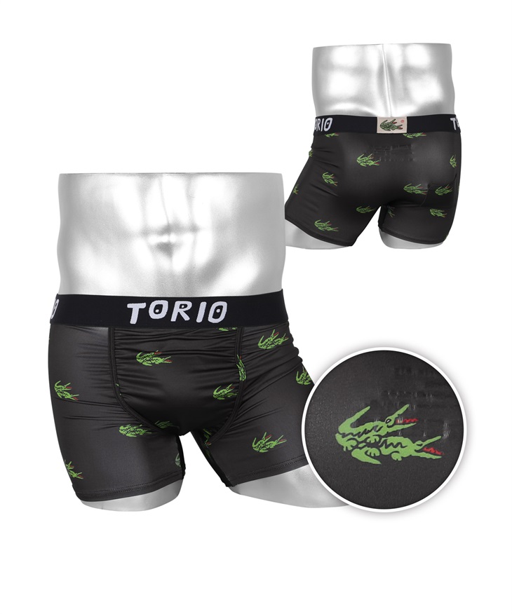 トリオ TORIO トリオ メンズ ボクサーパンツ2 ギフト ラッピング無料 おしゃれ かわいい かっこいい おもしろ キャラクター キャラ アニマル柄 動物(7.パコステブラック-XL)