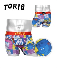 トリオ TORIO トリオ メンズ ボクサーパンツ ツルツル おもしろ 芸能人 愛用 蓄光 光る  キャラクター キャラ フード(10.ピッチライフ-M)