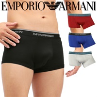EMPORIO ARMANI/エンポリオ アルマーニ メンズ ローライズ ボクサーパンツ 下着 ツルツル かっこいい おしゃれ 無地 ロゴ ワンポイント 父の日 プレゼント