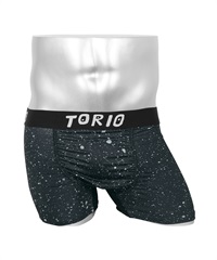 トリオ TORIO シャトルロゴ メンズ ボクサーパンツ ギフト ラッピング無料 宇宙 おしゃれ かっこいい  ロゴ ワンポイント(ブラック-M)
