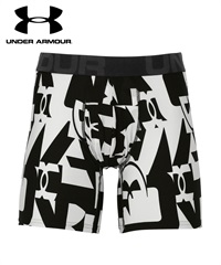 アンダーアーマー UNDER ARMOUR UA Tech メンズ ロングボクサーパンツ 【メール便】(5.ブラックホワイトロゴ-海外SM(日本M相当))