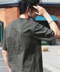 KANGOL(カンゴール) ブランド別注刺繍ロゴTシャツ(チャコールc-S)