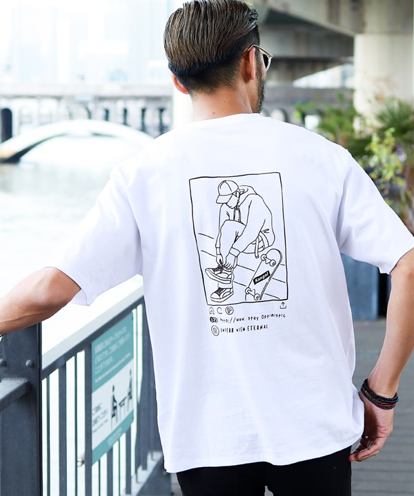【5】ブランド別注刺繍ロゴTシャツ【メール便】(ホワイトI-S)