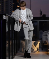 オーバーサイズセットアップ│GOC インスタグラマー たくま tiktok wear メンズ レディース 2020秋冬 韓国系ファッション ルーズシルエット ダブルテーラードジャケット |GOC(ジー(bグレー-S)