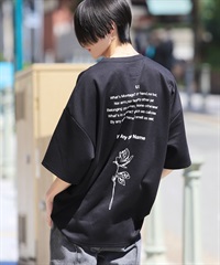 マルチプリント半袖Tシャツ(c ブラック-M)