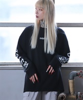 USAコットンマルチプリントロンTシャツ│GOC 韓国系ファッション ジーオーシー メンズ ロンT ロングスリープ プリントTシャツ(e ブラック-M)