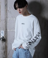 USAコットンマルチプリントロンTシャツ│GOC 韓国系ファッション ジーオーシー メンズ ロンT ロングスリープ プリントTシャツ(e ホワイト-M)