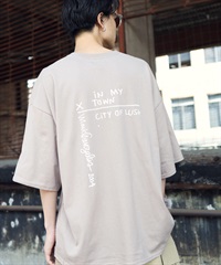 MARK別注オーバーサイズ刺繍ロゴTシャツ(bグレージュ-M)