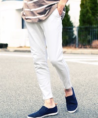 チノスキニーパンツ |  メンズ スキニー チノ ボトムス テーパード  男性 ファッション シンプル ズボン(ホワイト-S)