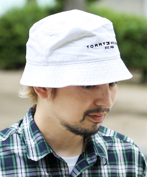 TOMMY HILFIGER(トミー ヒルフィガー)AM TH BUCKET HAT(Classic White-M)