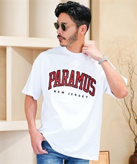 「PARAMUS」カレッジロゴTシャツ(ホワイト-フリーサイズ)