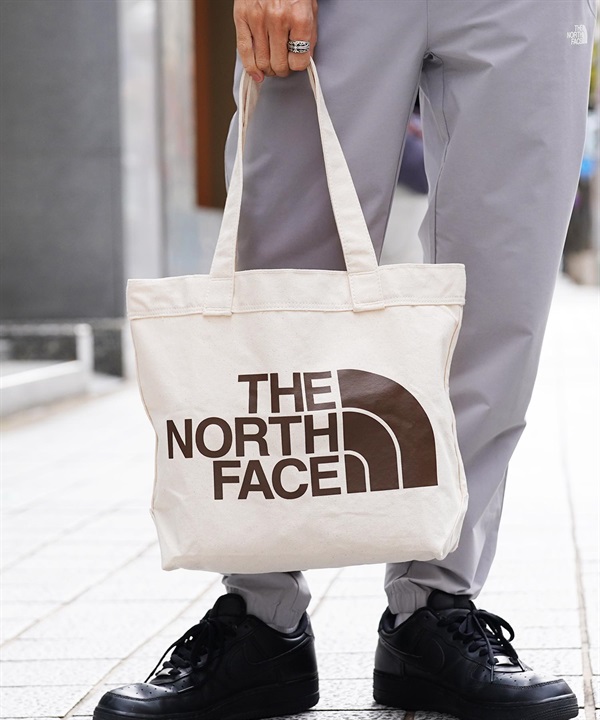 THE NORTH FACE(ノースフェイス)COTTON TOTE｜トートバッグ メンズ キャンバス バッグ 旅行 ビジネス 通学 通勤 プレゼント 綿100% ブランド ロゴ【クーポン対象外】(W Brown-フリーサイズ)