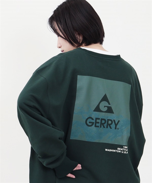 GERRY(ジェリー)GERRY別注裏毛トレーナー(グリーンC-フリーサイズ)