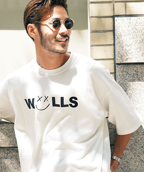 WLLSプリントロゴ半袖Tシャツ(ホワイト-フリーサイズ)