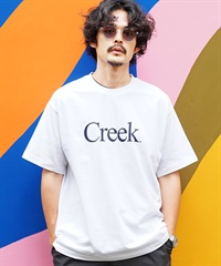 CreekプリントロゴTシャツ(ホワイト-フリーサイズ)