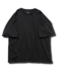 半袖Tシャツ クルーネック ルーズシルエット 【予約番号1104】(ブラック-M)
