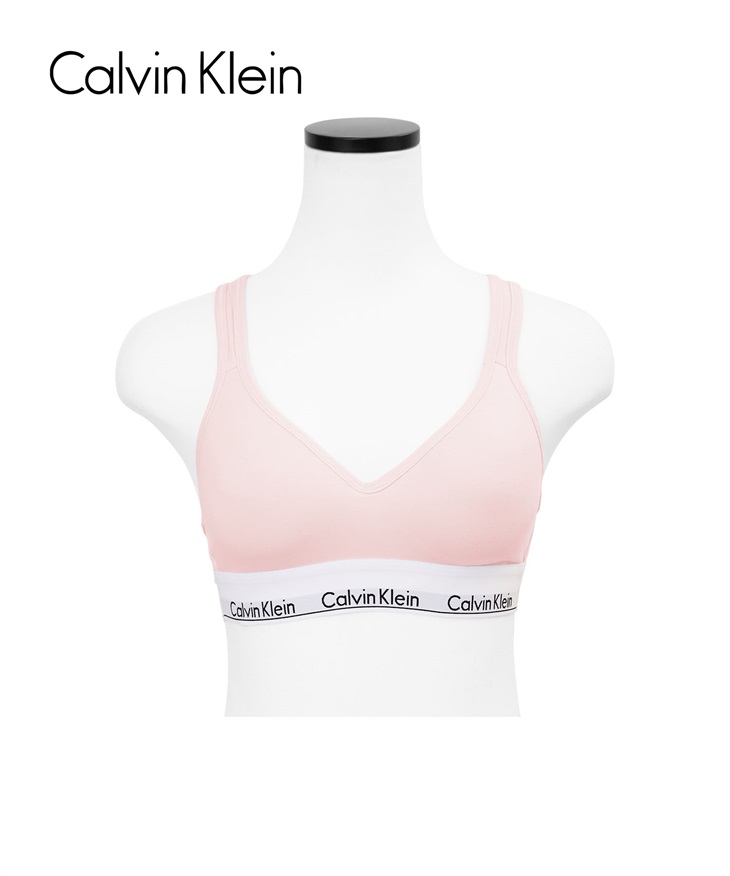 カルバンクライン Calvin Klein MODERN COTTON レディース ノンワイヤーブラ(ニンフピンク-海外M(日本L相当))