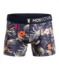 モスコヴァ MOSKOVA M2 POLYAMIDE メンズ ロングボクサーパンツ ギフト ラッピング無料 かっこいい 長め 高級 速乾 ロゴ フラワー 花柄(7.ハイアイランド-S)