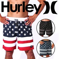 HURLEY/ハーレー Patriot USA メンズ サーフパンツ かっこいい おしゃれ 大きい スター 星 ボーダー ストライプ 彼氏 夫 息子 プレゼント 通販(CJ5295)【メール便】