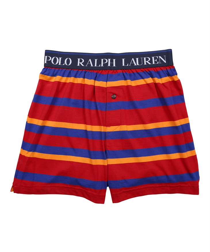 ポロ ラルフローレン POLO RALPH LAUREN Knit Boxer メンズ ニット トランクス 【メール便】(3.レッドマルチストライプ-海外M(日本L相当))
