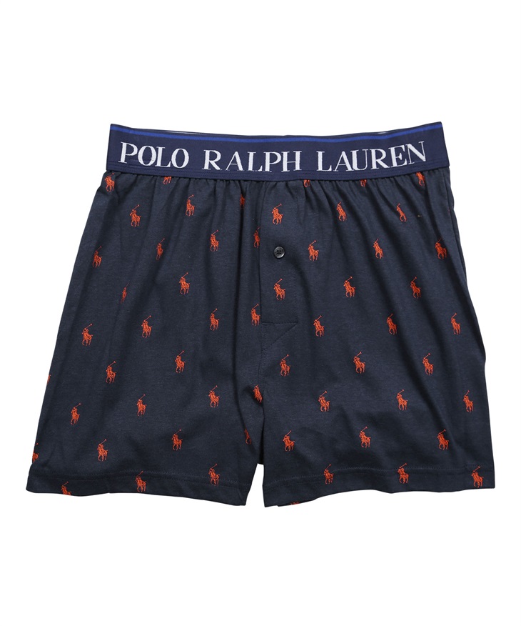 POLO RALPH LAUREN ポロ ラルフローレン Knit Boxer メンズ ニット トランクス ギフト ラッピング無料 父の日 プレゼント 【メール便】(2.アクティブネイビードット-海外XL(日本XXL相当))