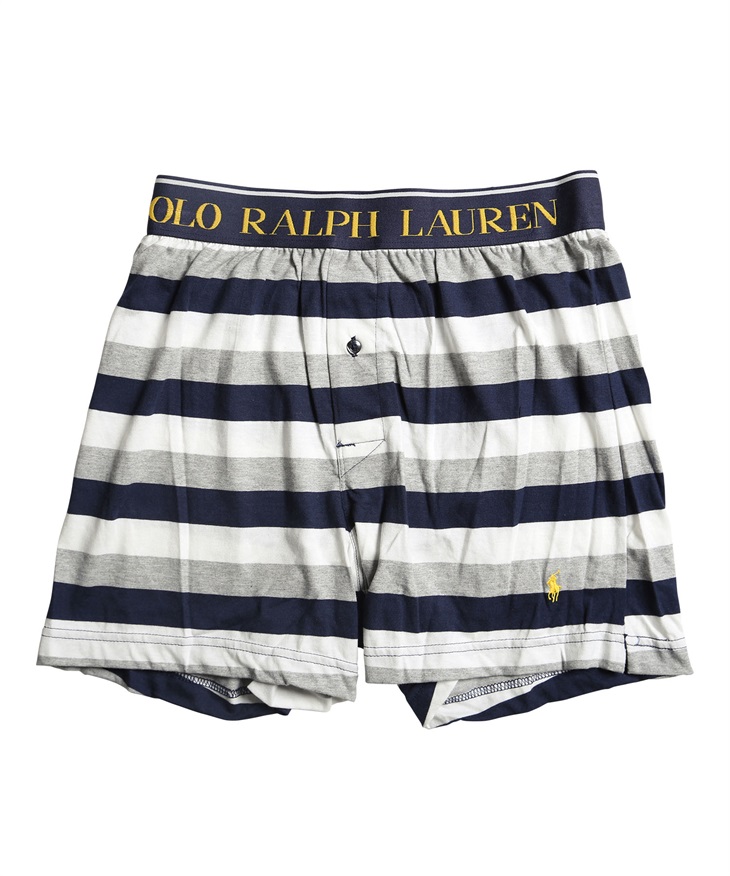 ポロ ラルフローレン POLO RALPH LAUREN Knit Boxer メンズ ニット トランクス 【メール便】(5.ネイビーボーダー-海外XL(日本XXL相当))