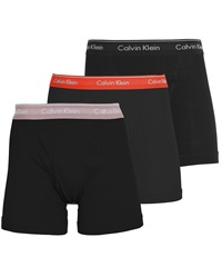 カルバンクライン Calvin Klein 【3枚セット】COTTON CLASSICS メンズ ロングボクサーパンツ(ブラックトープセット-海外S(日本M相当))