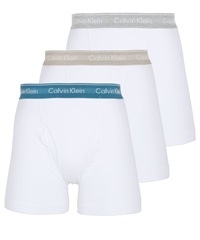 カルバンクライン Calvin Klein 【3枚セット】COTTON CLASSICS メンズ ロングボクサーパンツ おしゃれ かっこいい 綿100 長め 高級 高級 ハイブランド 無地 ロゴ(6.ホワイトマルチセット-海外S(日本M相当))