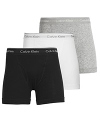カルバンクライン Calvin Klein 【3枚セット】COTTON CLASSICS メンズ ロングボクサーパンツ(2.マルチセット-海外S(日本M相当))