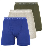 Calvin Klein カルバンクライン ワケあり 3枚セット COTTON CLASSICS メンズ ロングボクサーパンツ バレンタイン ギフト プレゼント 下着 ラッピング無料【メール便】(7.ブルーグレーセット-海外S(日本M相当))