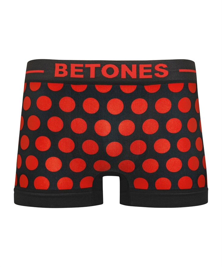 ビトーンズ BETONES BETONES メンズ ボクサーパンツ ギフト ラッピング無料 フリーサイズ 速乾 プリント シームレス 立体成型 蒸れない アニマル柄(17.BUBBLE6(レッド)-フリーサイズ)
