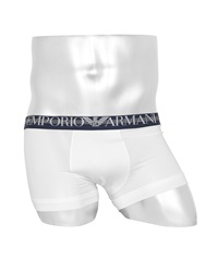 エンポリオ アルマーニ EMPORIO ARMANI SOFT MODAL メンズ ローライズ ボクサーパンツ ギフト かっこいい 浅め 高級 ブランド ロゴ 無地(8.Mホワイト-海外S(日本M相当))