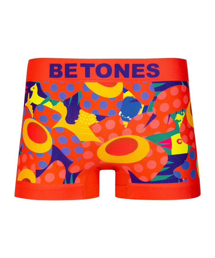 BETONES ビトーンズ メンズ ボクサーパンツ フリーサイズ 速乾 プリント シームレス 立体成型 ギフト ラッピング無料(7.ESSENCE(レッド)-フリーサイズ)