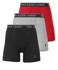 ポロ ラルフローレン POLO RALPH LAUREN 【3枚セット】Classic Fit Cotton メンズ ロングボクサーパンツ(4.ブラックマルチセット-海外S(日本M相当))