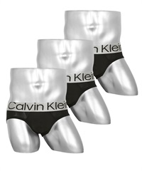 カルバンクライン Calvin Klein 【3枚セット】Sustainable Steel Micro メンズ ブリーフ(1.ブラックセット-海外S(日本M相当))
