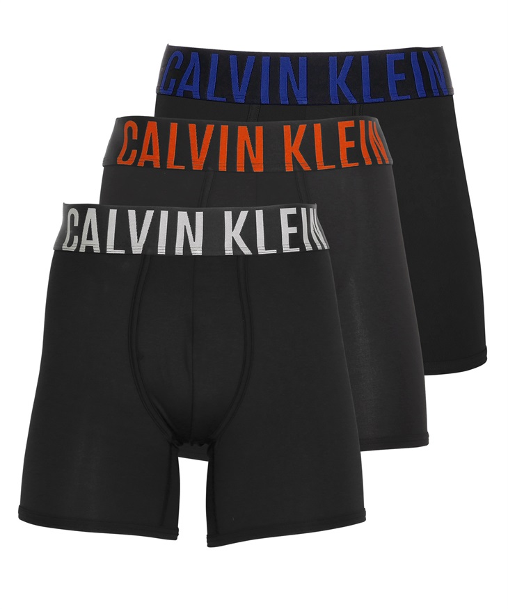 カルバンクライン Calvin Klein 【3枚セット】Intense Power Micro メンズ ロングボクサーパンツ(3.ブラッククリーミーセット-海外S(日本M相当))