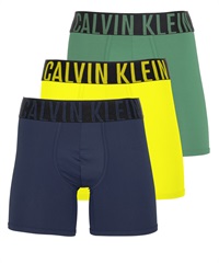 カルバンクライン Calvin Klein 【3枚セット】Intense Power Micro メンズ ロングボクサーパンツ(1.ブラックKLイエローセット-海外S(日本M相当))