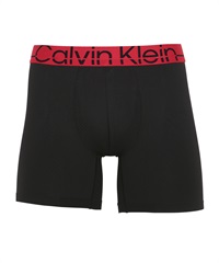 カルバンクライン Calvin Klein Techno Minimal メンズ ロングボクサーパンツ ギフト ラッピング無料 おしゃれ かっこいい 長め 高級 ハイブランド 無地 ロゴ(1.ブラック-海外S(日本M相当))