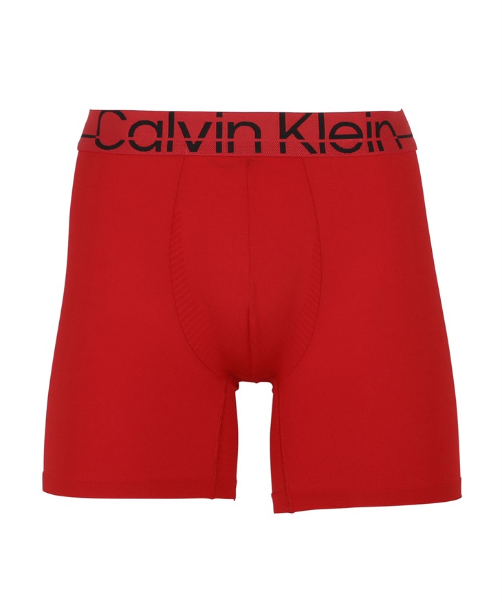 カルバンクライン Calvin Klein Techno Minimal メンズ ロングボクサーパンツ ギフト ラッピング無料 おしゃれ かっこいい 長め 無地 ロゴ ワンポイント(3.ベリーサングリア-海外M(日本L相当))