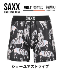 サックス SAXX ULTRA VIBE VOLT メンズ ロングボクサーパンツ(ショーユアストライプ-海外XS(日本S相当))
