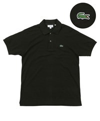 ラコステ LACOSTE SHORT SLEEVE CLASSIC PIQUE メンズ 半袖ポロシャツ 定番 綿100 紳士 ゴルフ ビジネス 鹿の子 ロゴ ワンポイント(1.ブラック-海外S(日本M相当))