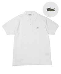 ラコステ LACOSTE SHORT SLEEVE CLASSIC PIQUE メンズ 半袖ポロシャツ 定番 綿100 紳士 ゴルフ ビジネス 鹿の子 ロゴ ワンポイント(8.ホワイト-海外S(日本M相当))