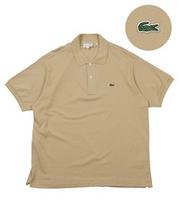 ラコステ LACOSTE SHORT SLEEVE CLASSIC PIQUE メンズ 半袖ポロシャツ 定番 綿100 紳士 ゴルフ ビジネス 鹿の子 ロゴ ワンポイント(2.ベージュ-海外S(日本M相当))