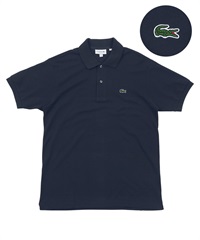 ラコステ LACOSTE SHORT SLEEVE CLASSIC PIQUE メンズ 半袖ポロシャツ 定番 綿100 紳士 ゴルフ ビジネス 鹿の子 ロゴ ワンポイント(3.ネイビー-海外S(日本M相当))