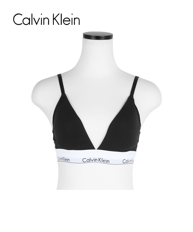 カルバンクライン Calvin Klein Modern Cotton Triangle レディース ブラレット 【メール便】(ブラック-海外L(日本XL相当))